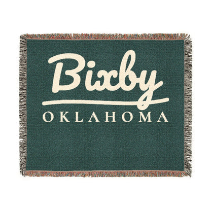 Bixby Garden Script Woven Throw Blanket