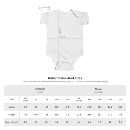 Baby Spartan White Logo Rabbit Skins Onesie