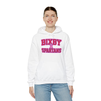 Bixby Spartans Breast Cancer Awareness Gildan Hoodie