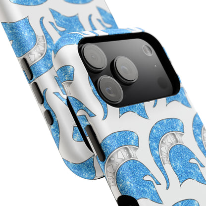Bixby Spartan Blue Bling Logo Impact Resistant iPhone Case