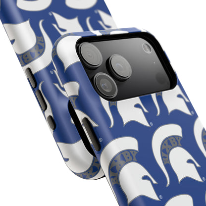 Bixby Spartan White Logo Impact Resistant iPhone Case