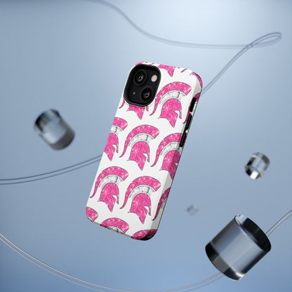 Bixby Spartan Pink Bling Logo Impact Resistant iPhone Case