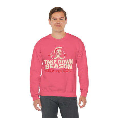 Bixby Spartans Take Down Season Wrestling - Bixby Wrestling Team Sweatshirt
