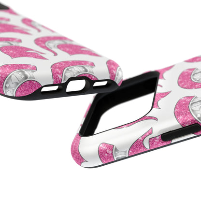 Bixby Spartan Pink Bling Logo Impact Resistant iPhone Case
