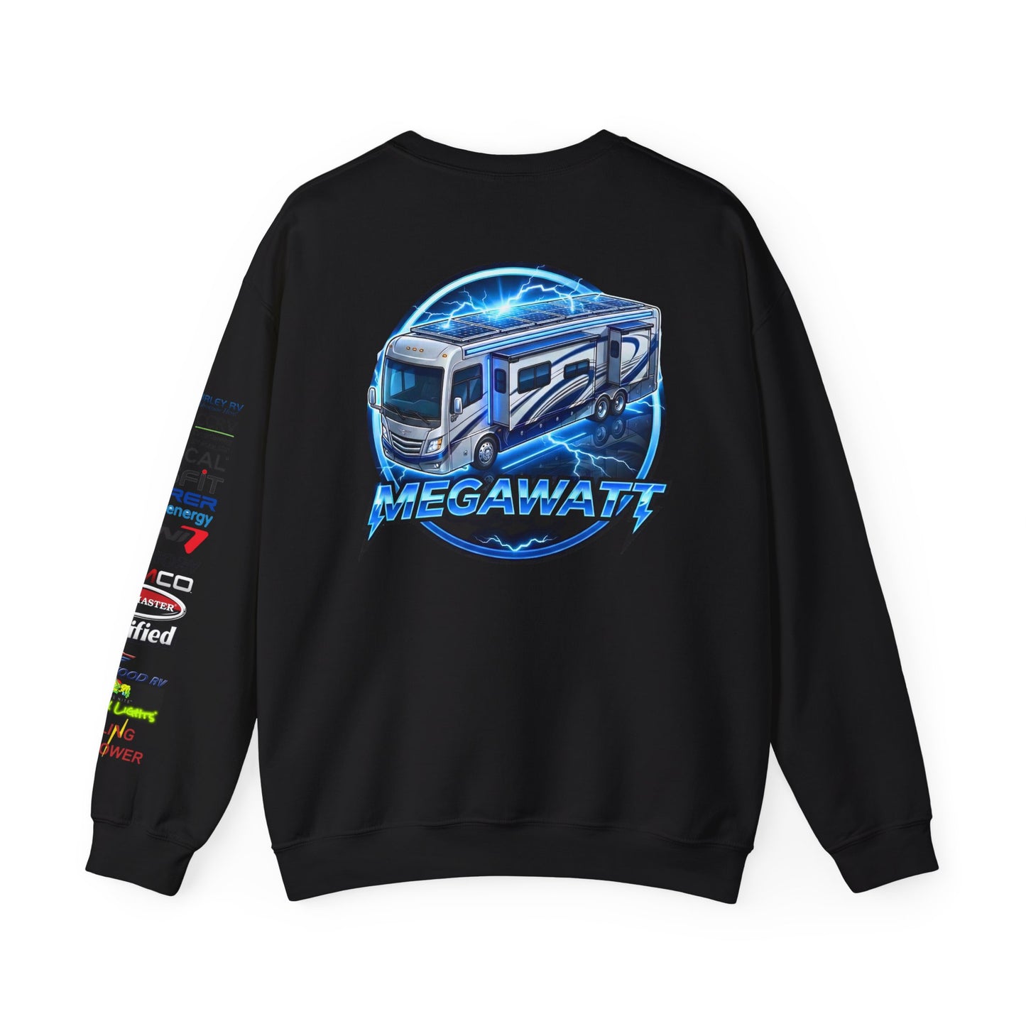 Megawatt EV RV Crewneck Sweatshirt — Electric Motorhome Graphic