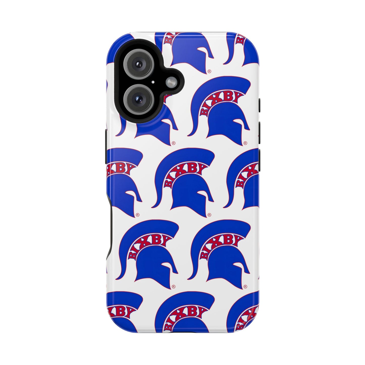Bixby Spartan Blue Logo Impact Resistant iPhone Case