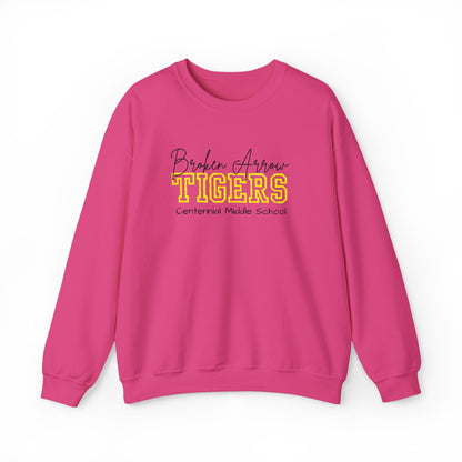 Personalized Embroidered Broken Arrow Tigers Crewneck Sweatshirt