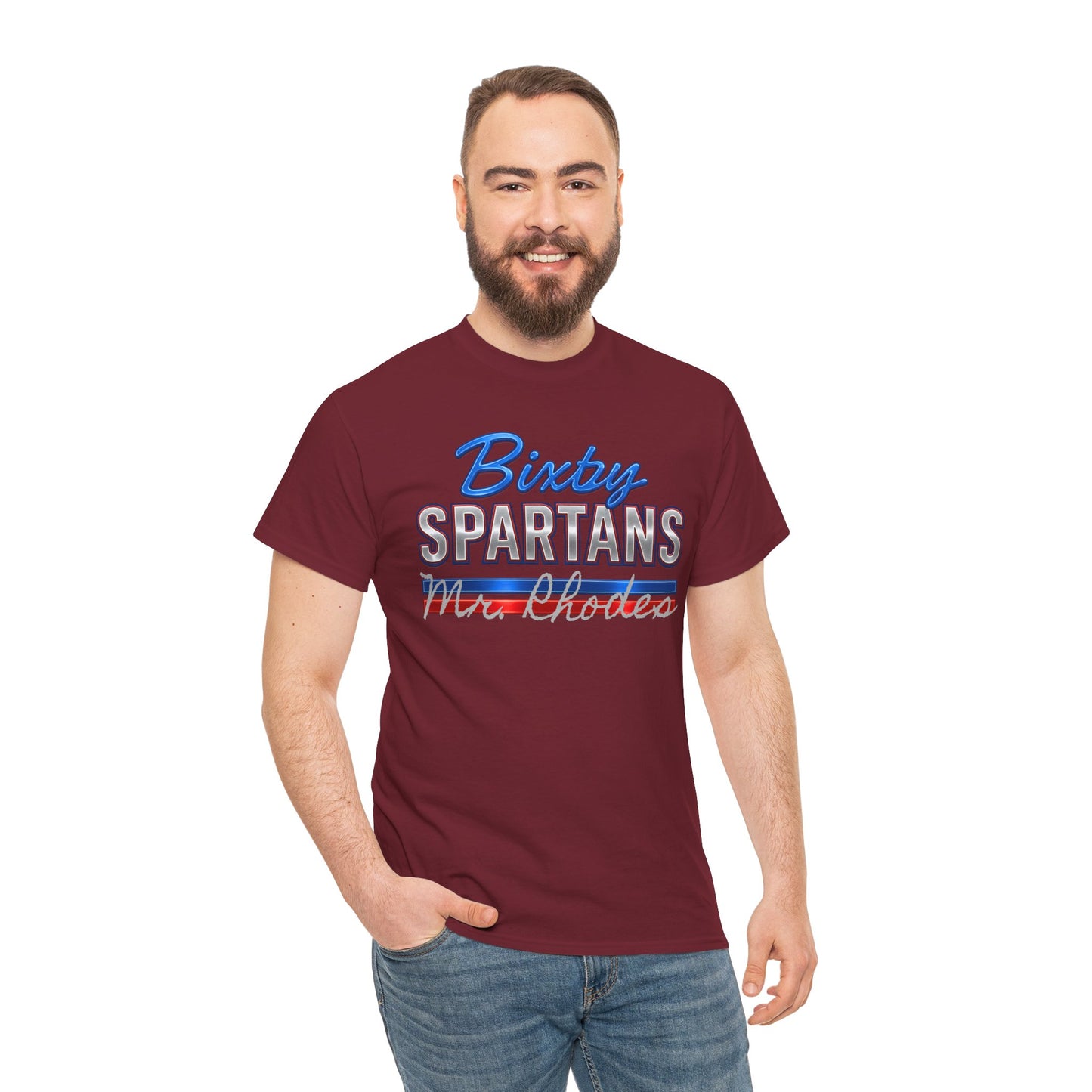 Personalized Bixby Spartans Metallic Gildan Tee