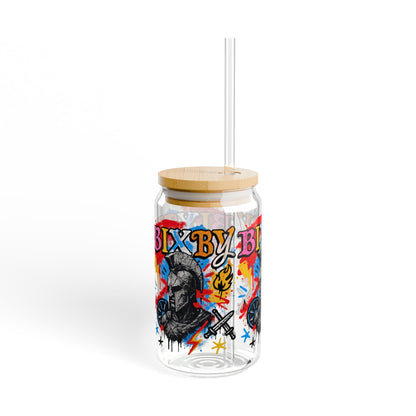 Spartans Chaos Graffiti Sipper Glass, 16oz