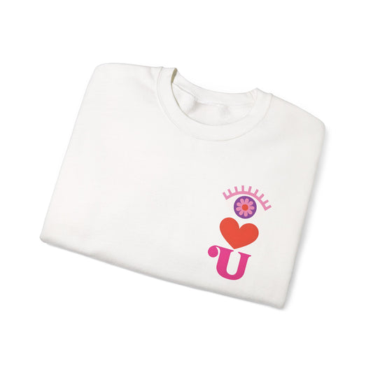 I Love U Heart Symbols Gildan Sweatshirt