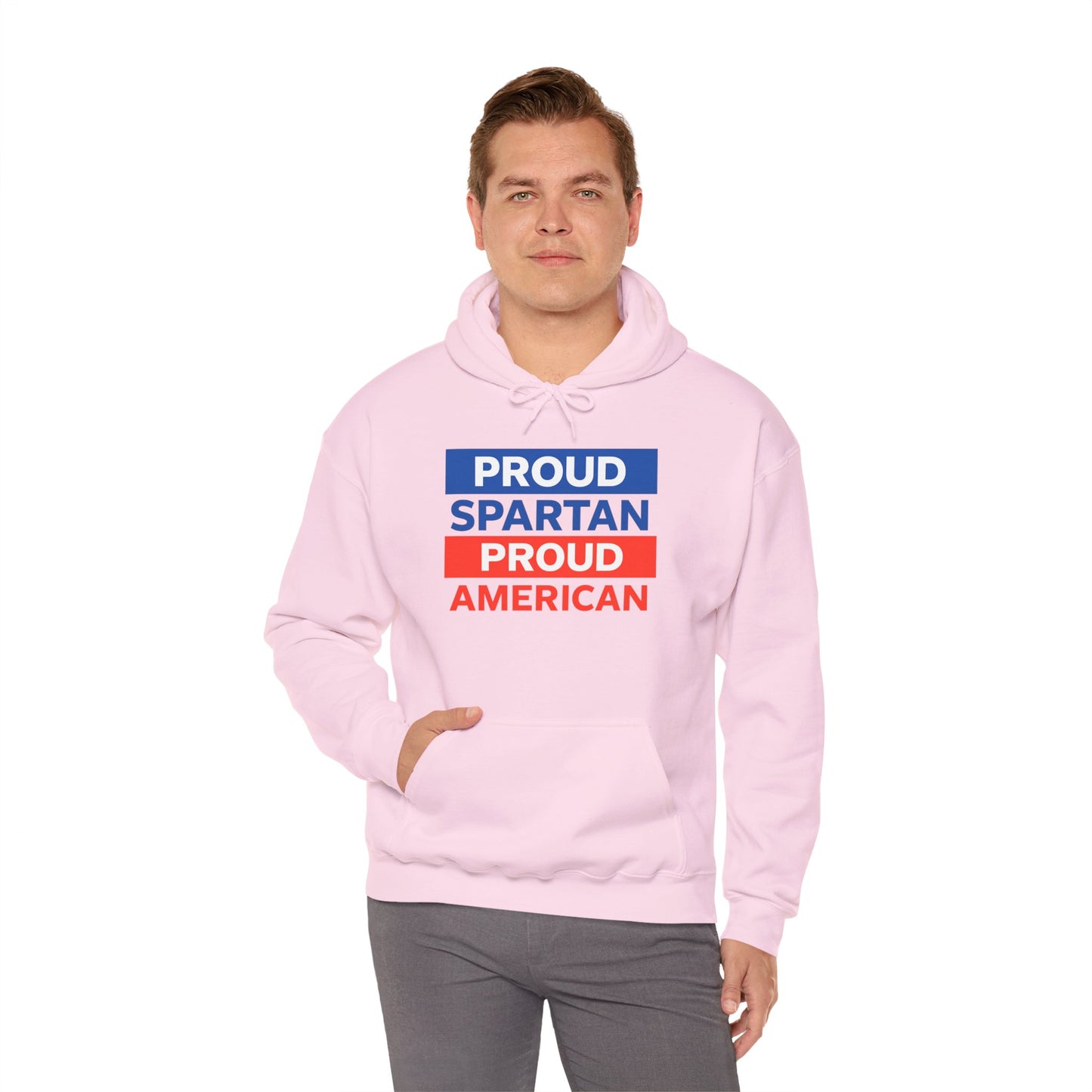 Proud Spartan Proud American Gildan Hoodie