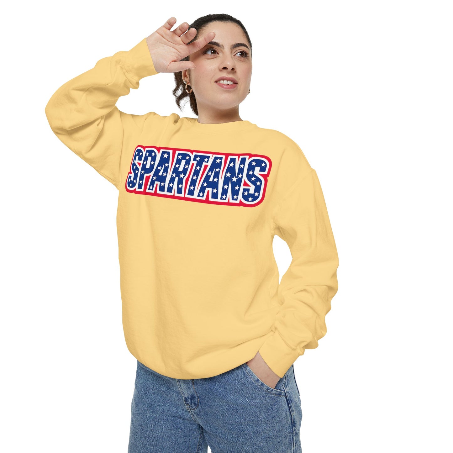 Spartans Patriotic Comfort Colors Sweatshirt