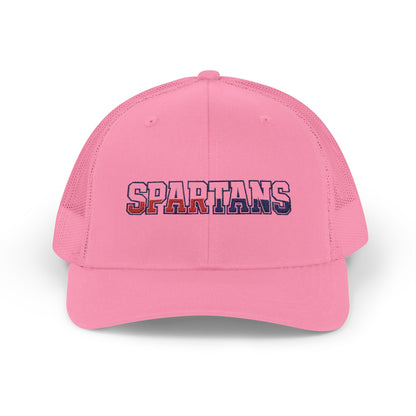 Spartans Gradient Color Embroidered Trucker Snapback