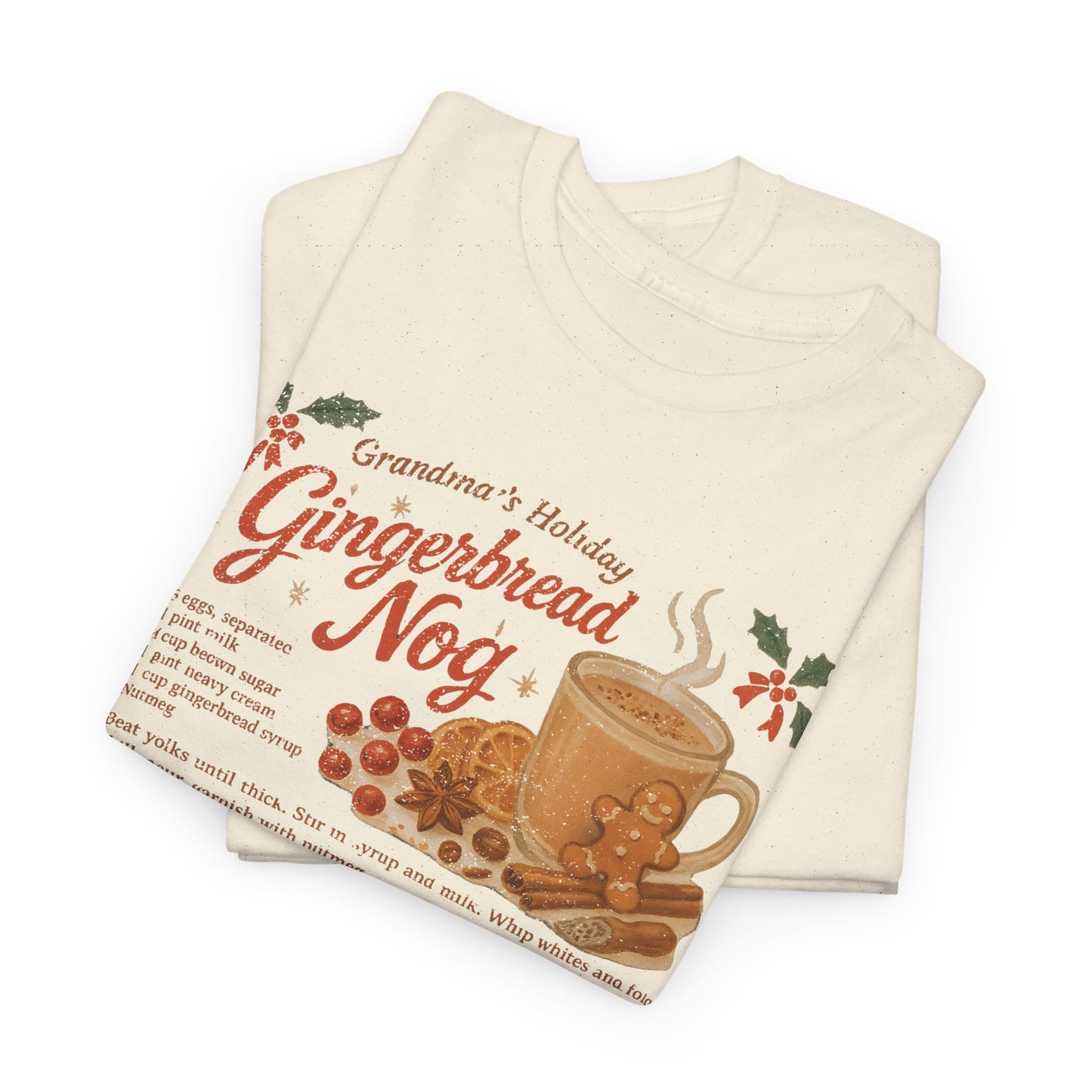 Gingerbread Nog Recipe Tee Holiday Cookie Mug Graphic