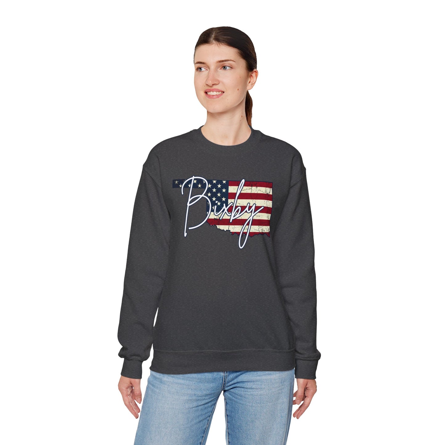 Oklahoma Flag 'Bixby' Gildan Sweatshirt – Retro American State Pride