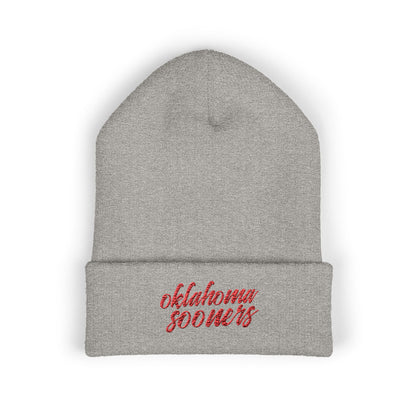 Sooners Crimson Font Beanie