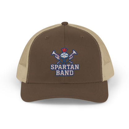 Spartan Band Embroidered Trucker Snapback