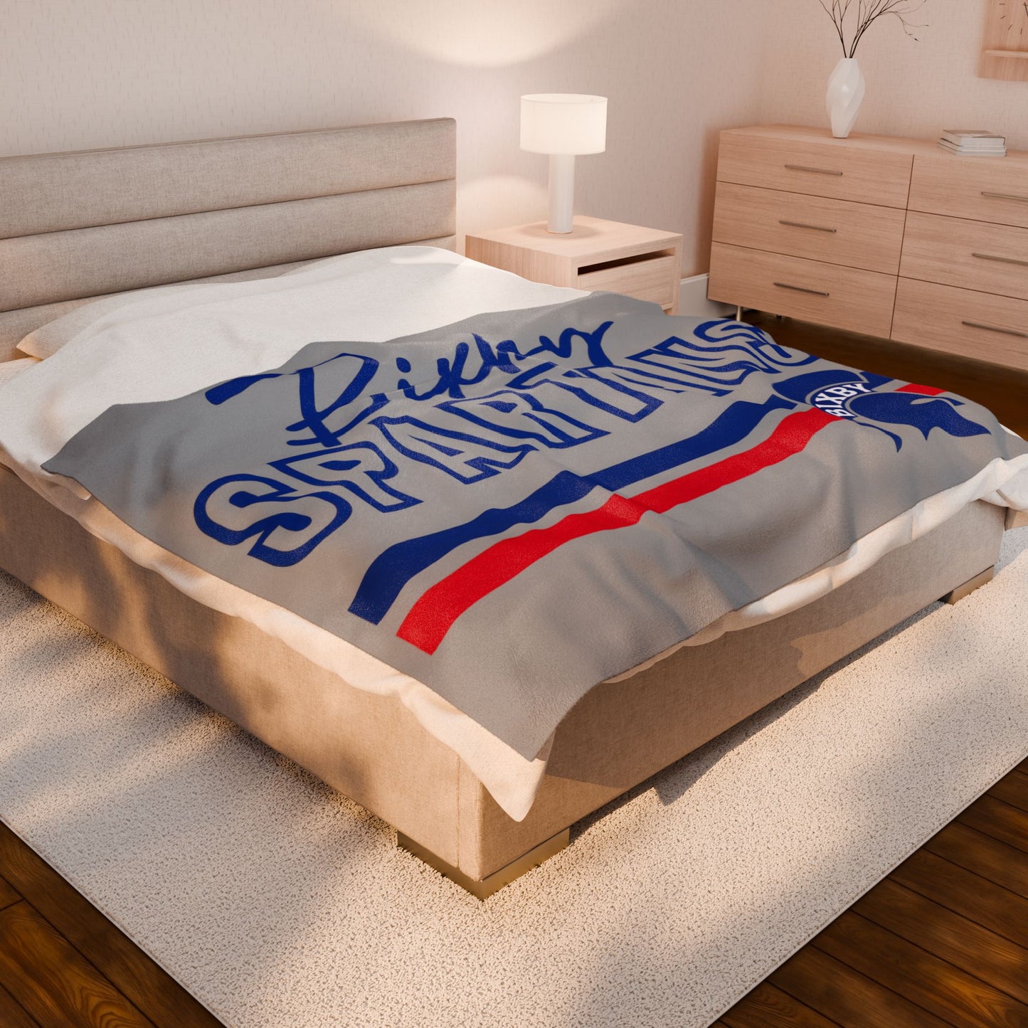 Bixby Spartans Velveteen Plush Blanket