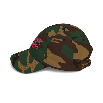 Passenger Princess Dad Cap – Embroidered White Baseball Hat with Pink Script and Crown