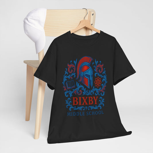 Floral Spartan Bixby Middle School Gildan Tee