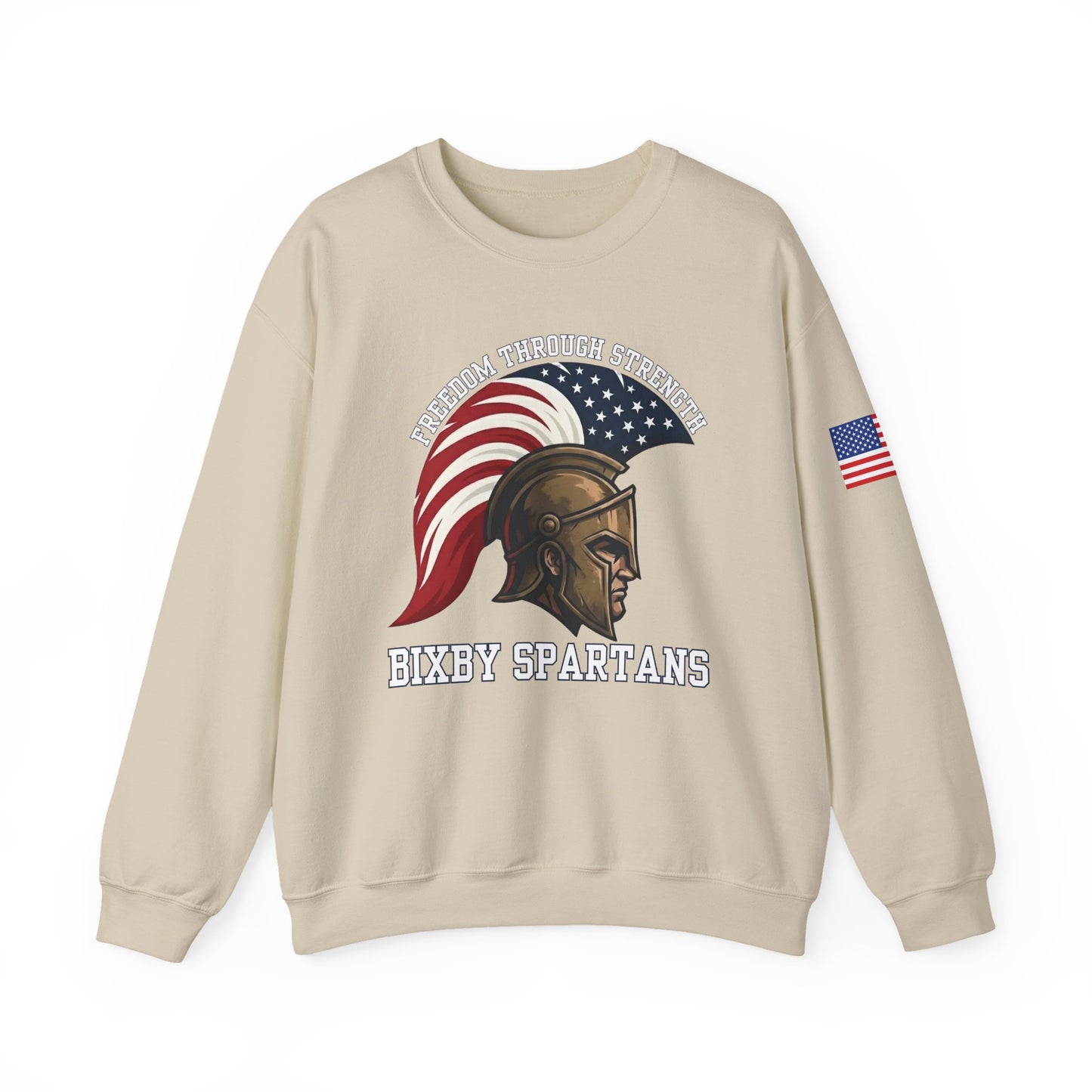 Bixby Spartans Freedom Through Strength Gildan Sweatshirt