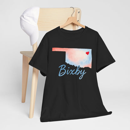 Bixby OK Heart Watercolor Gildan Tee