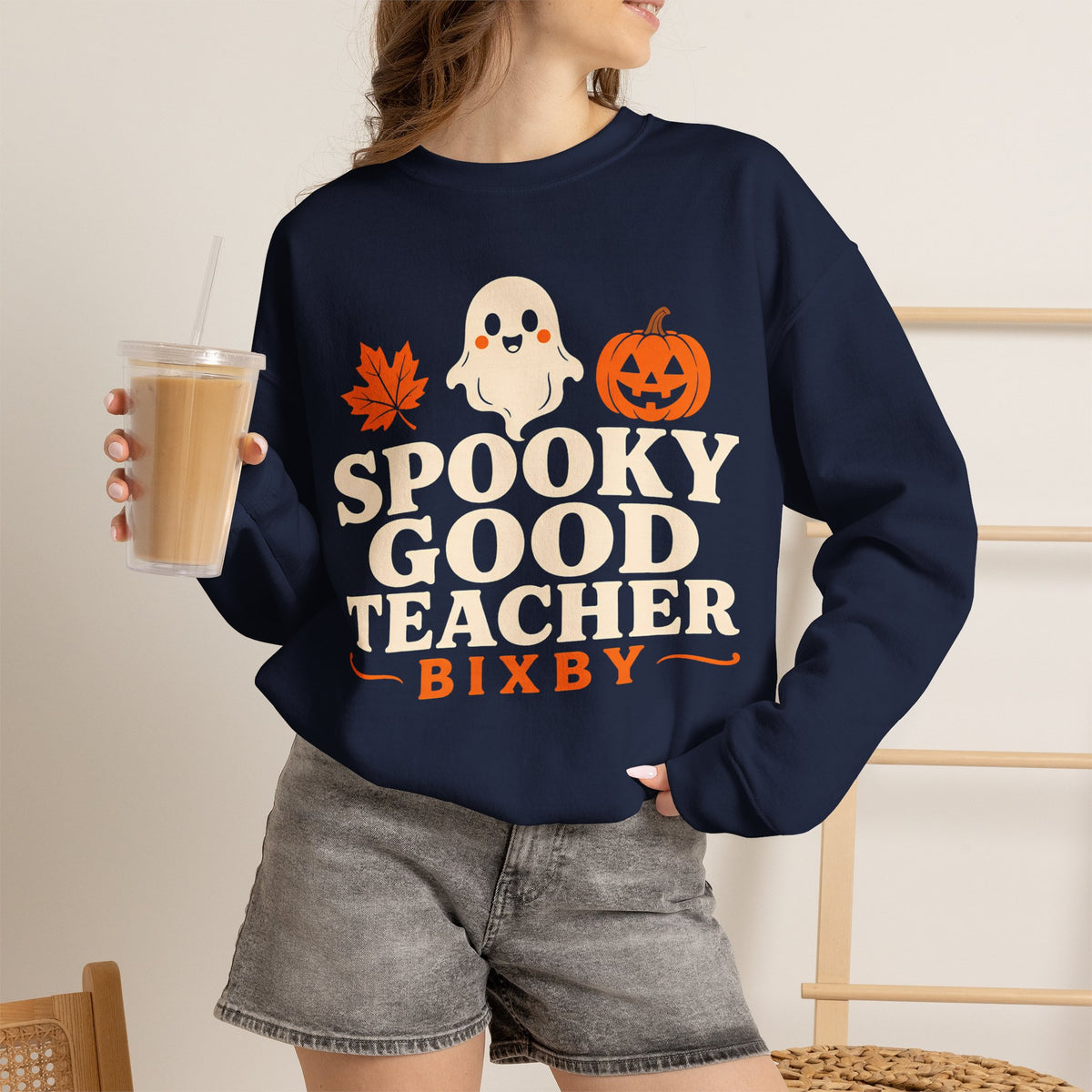 Bixby Spartans Spooky Good Teacher - Halloween Teacher (Bixby) Sweatshirt