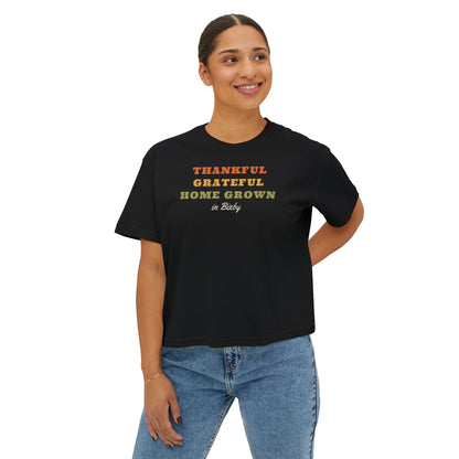 Thankful Grateful Home Grown Boxy Comfort Colors Tee
