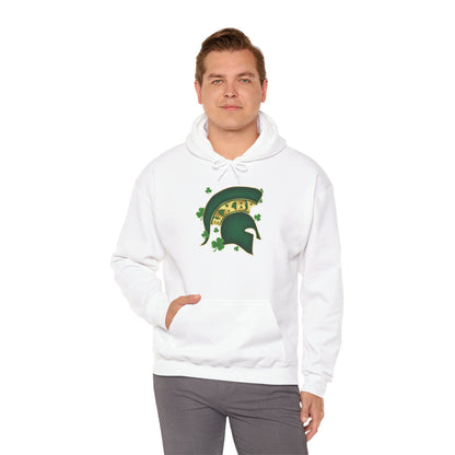 St. Patty's Good Luck Spartan Helmet Adult Gildan Hoodie