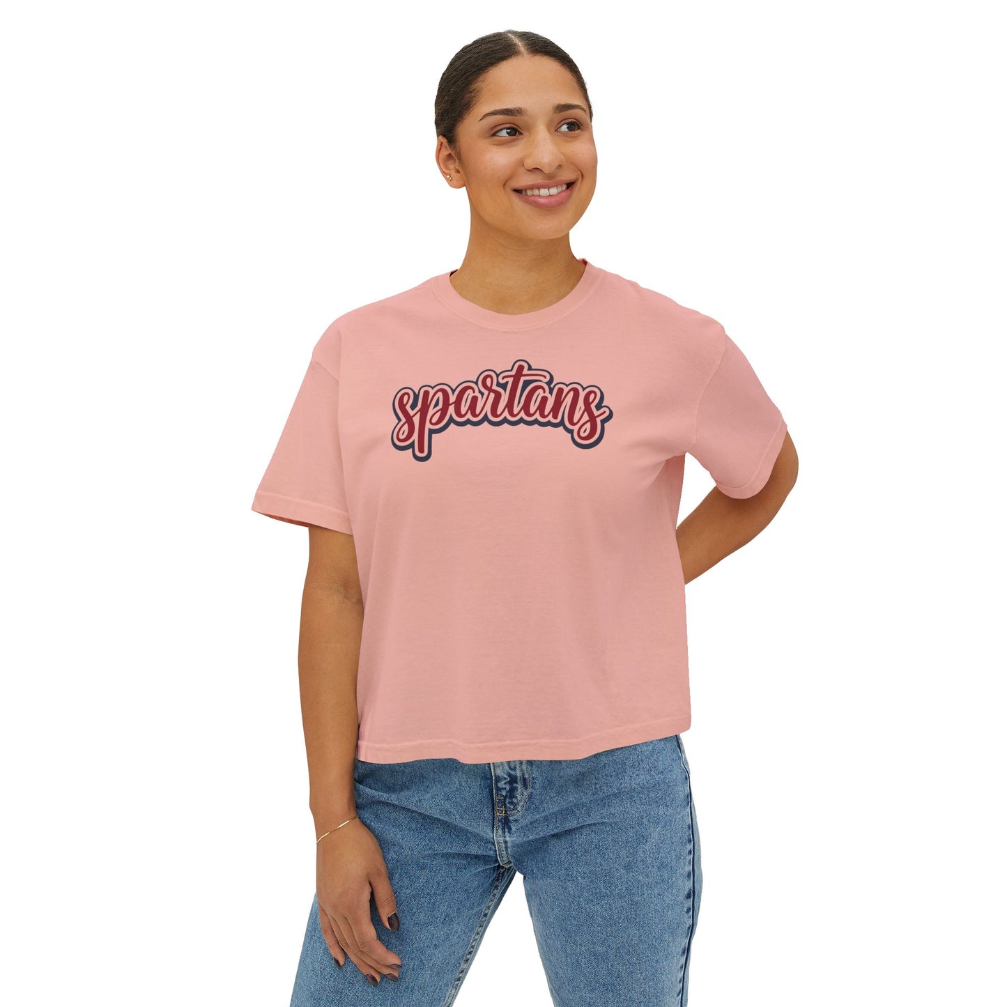 Spartans Women's Comfort Colors Boxy Tee