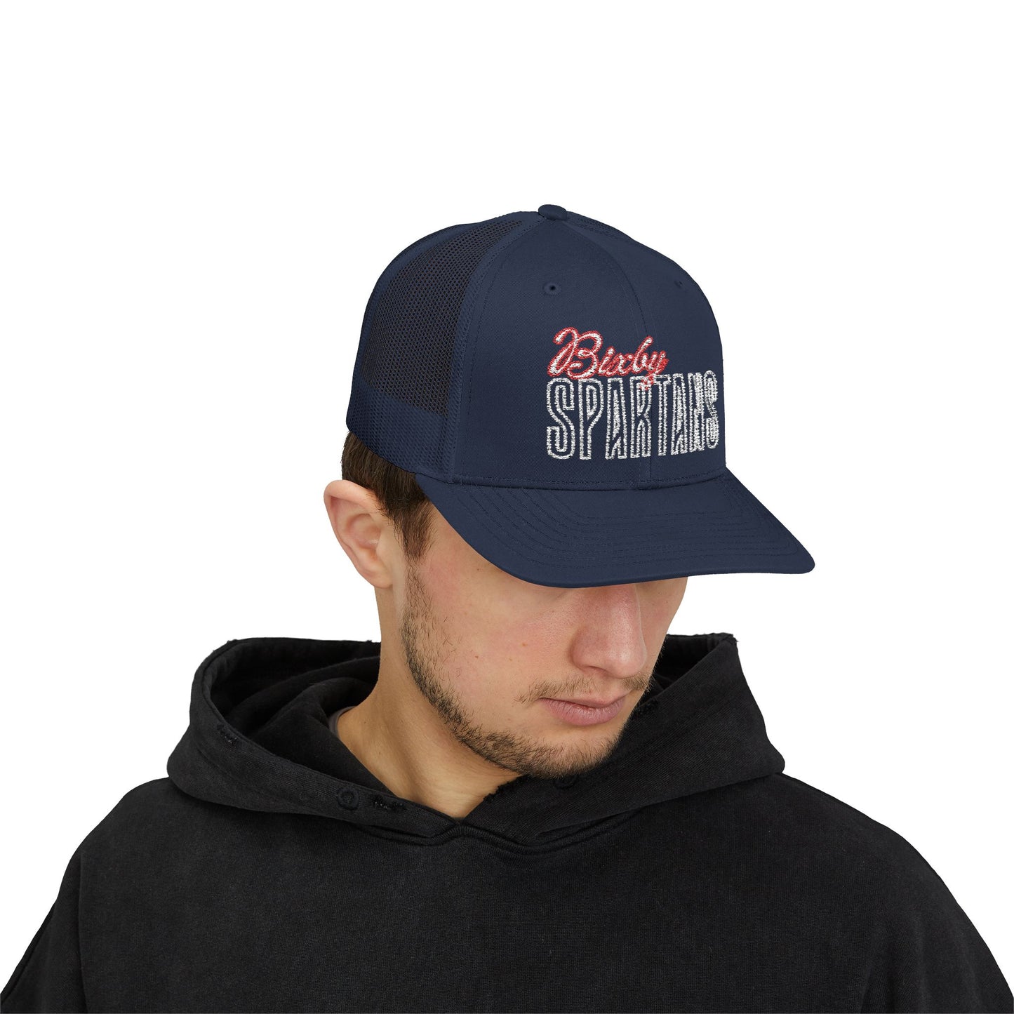 Bixby Spartan Cursive Embroidered Trucker Snapback