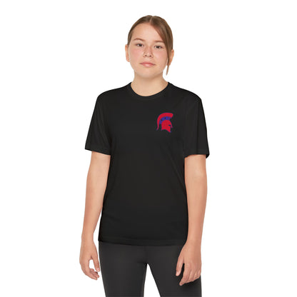 Spartan Red Logo Youth Sport-Tek Tee