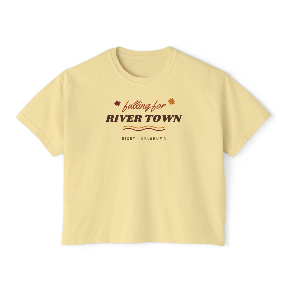 Falling for River Town Boxy Comfort Colors Tee