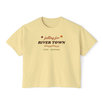 Falling for River Town Boxy Comfort Colors Tee