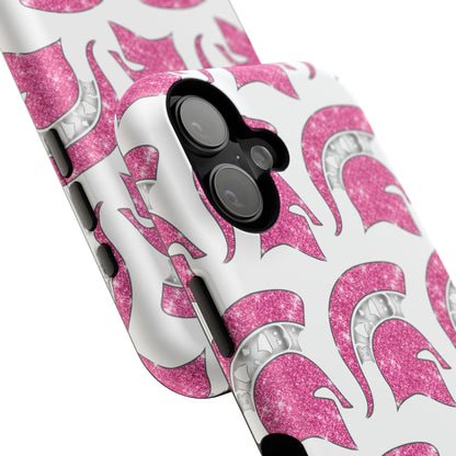 Bixby Spartan Pink Bling Logo Impact Resistant iPhone Case