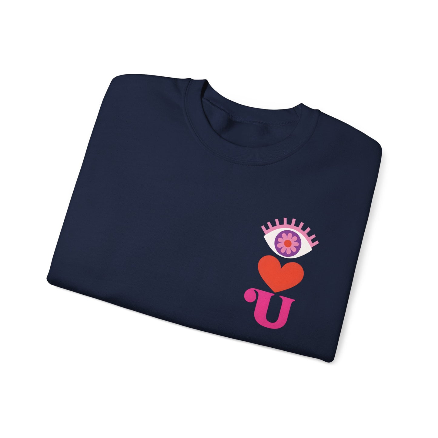 I Love U Heart Symbols Gildan Sweatshirt