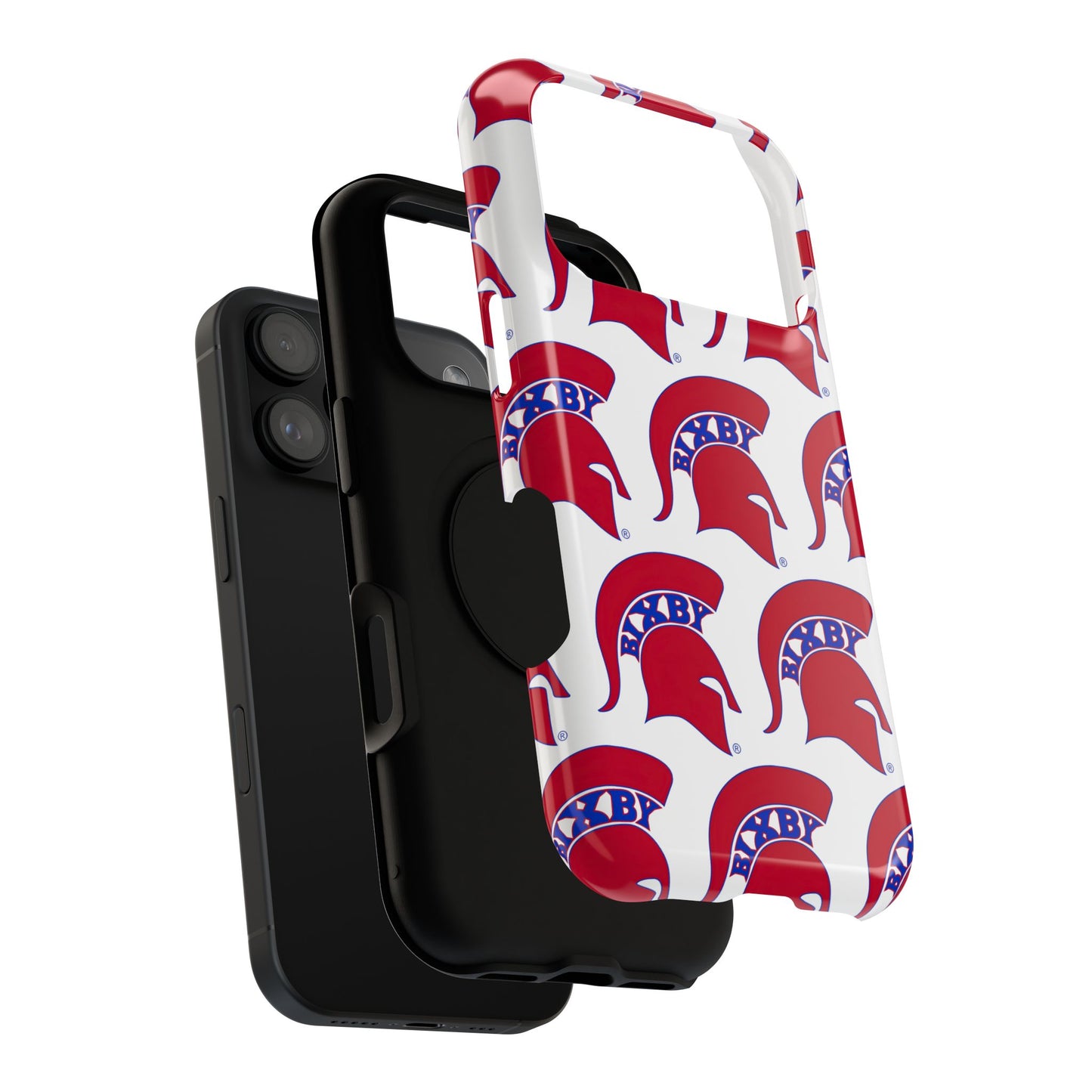 Bixby Spartan Red Logo Impact Resistant iPhone Case