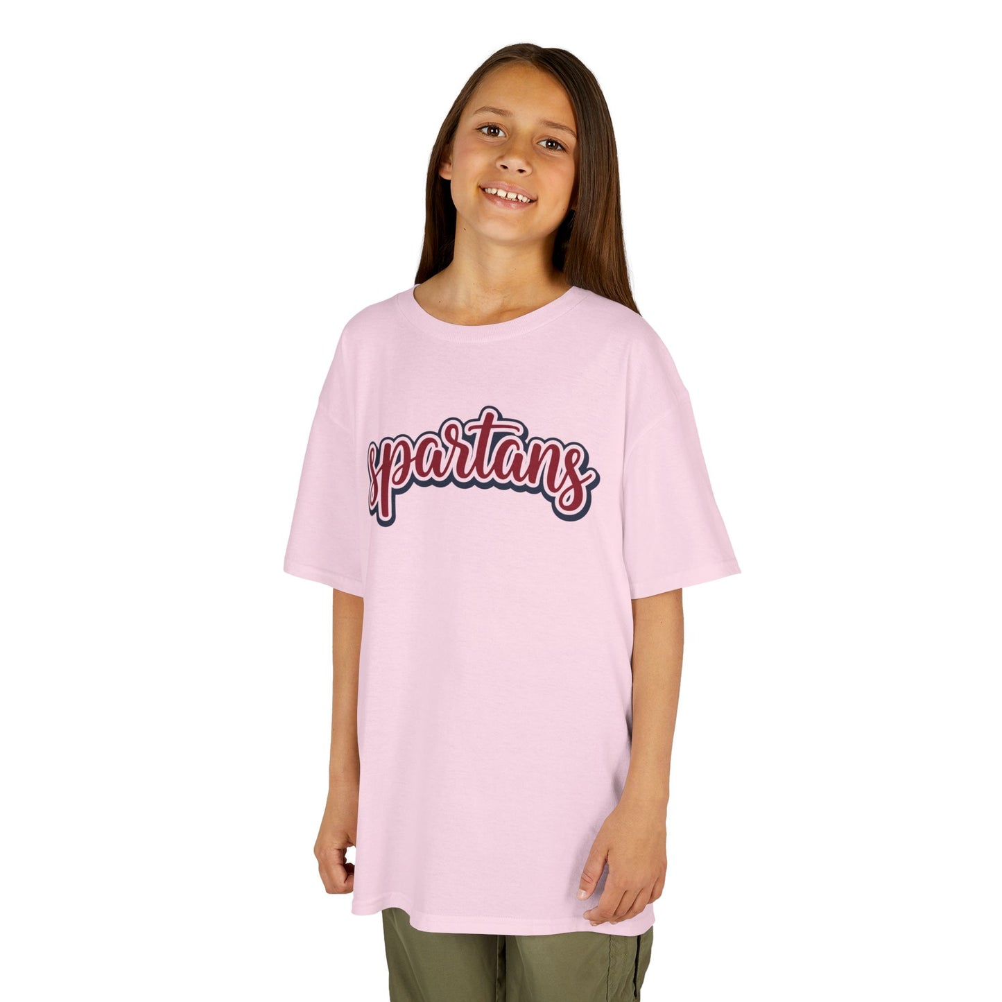Spartans Retro Script Youth Gildan Shirt