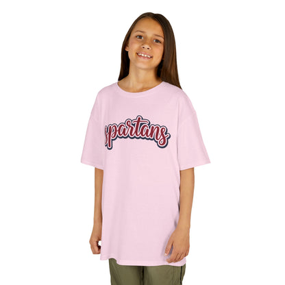 Spartans Retro Script Youth Gildan Shirt