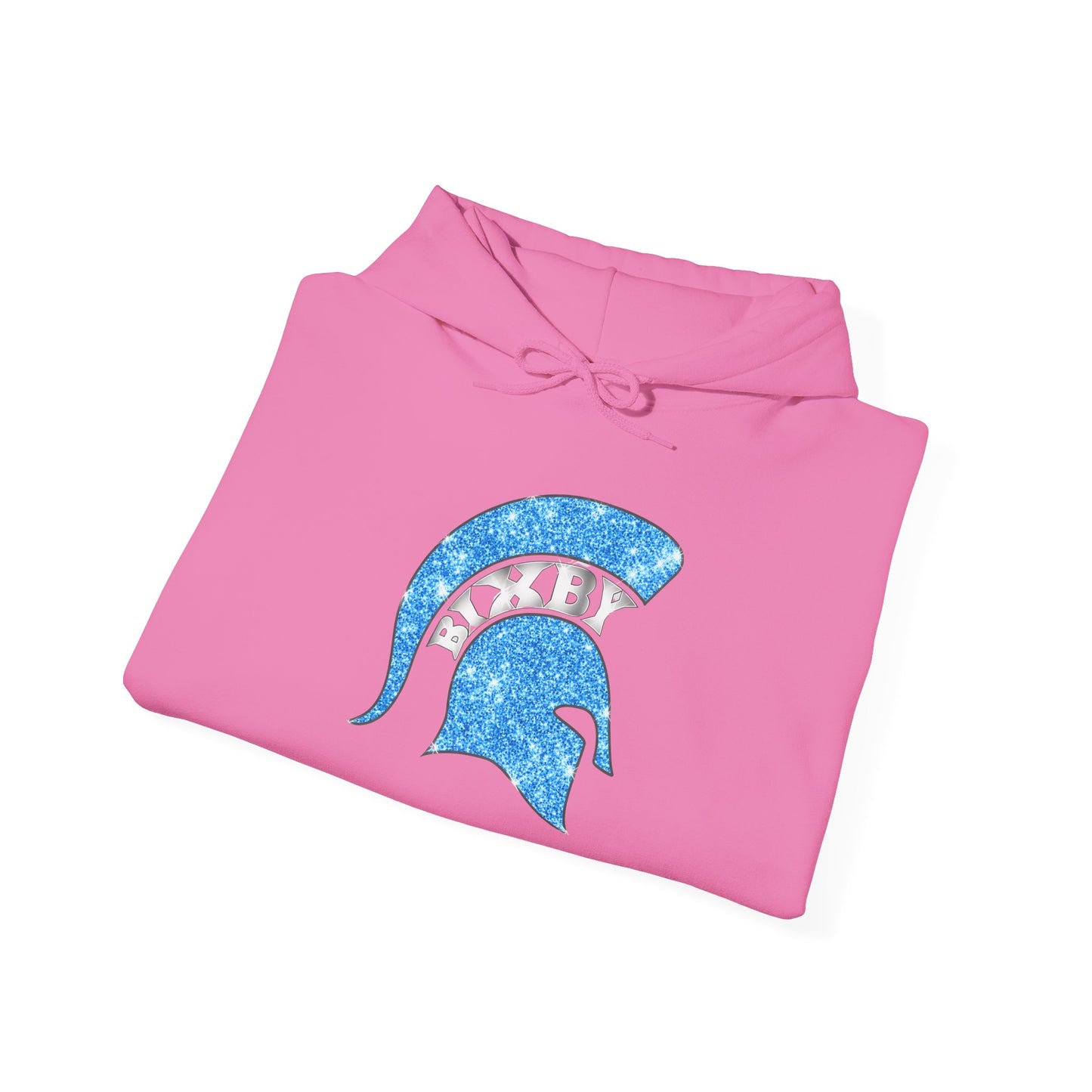 Bixby Spartan Blue Helmet Bling Gildan Hoodie