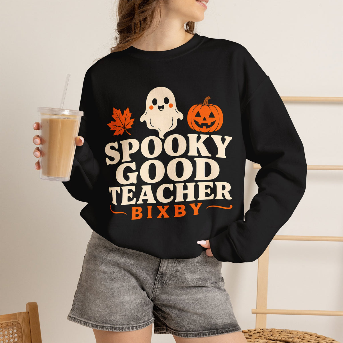 Bixby Spartans Spooky Good Teacher - Halloween Teacher (Bixby) Sweatshirt