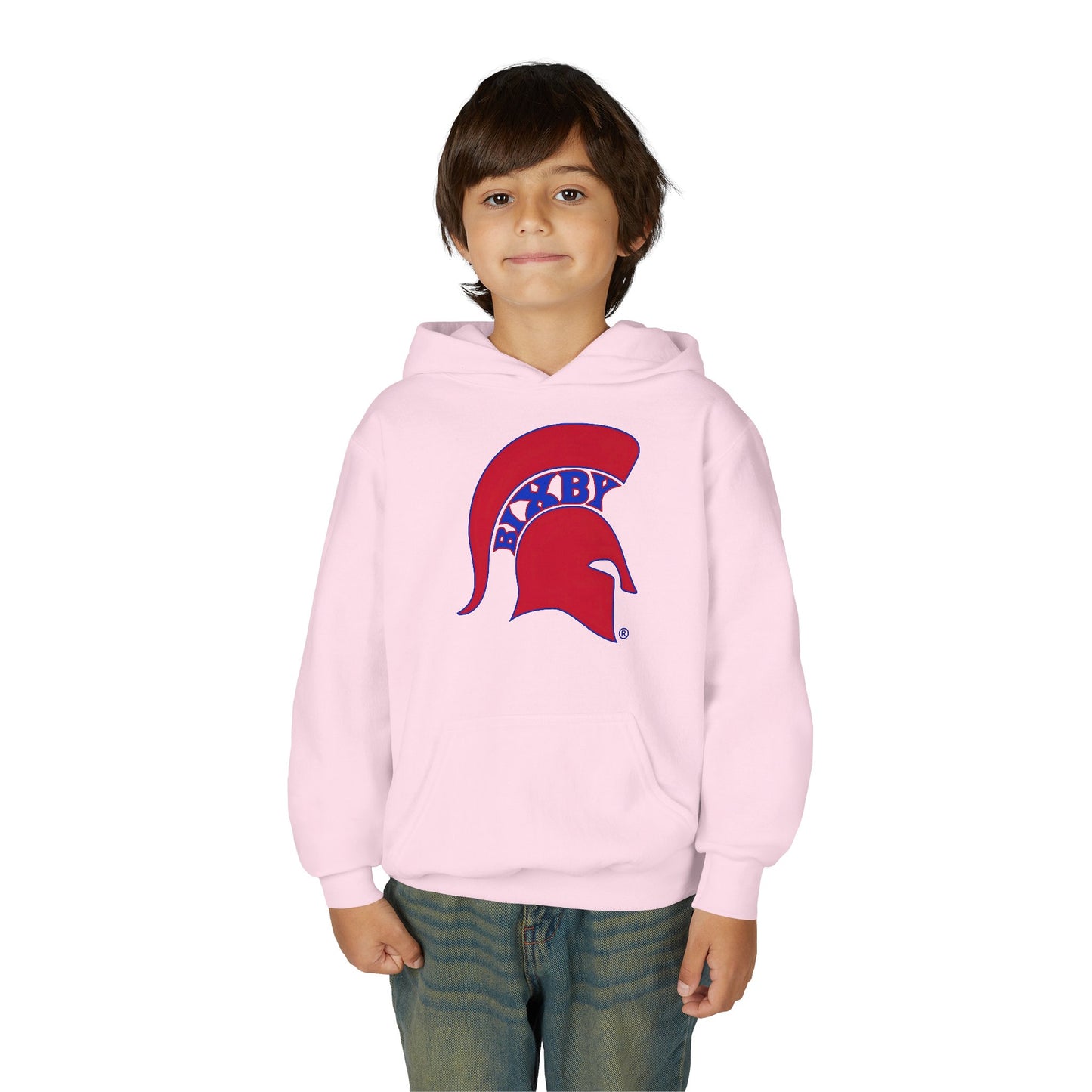 Spartan Red Logo Youth Gildan Hoodie