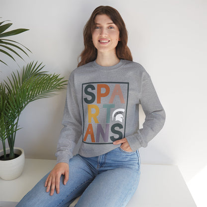 Spartans Block Text Gildan Sweatshirt