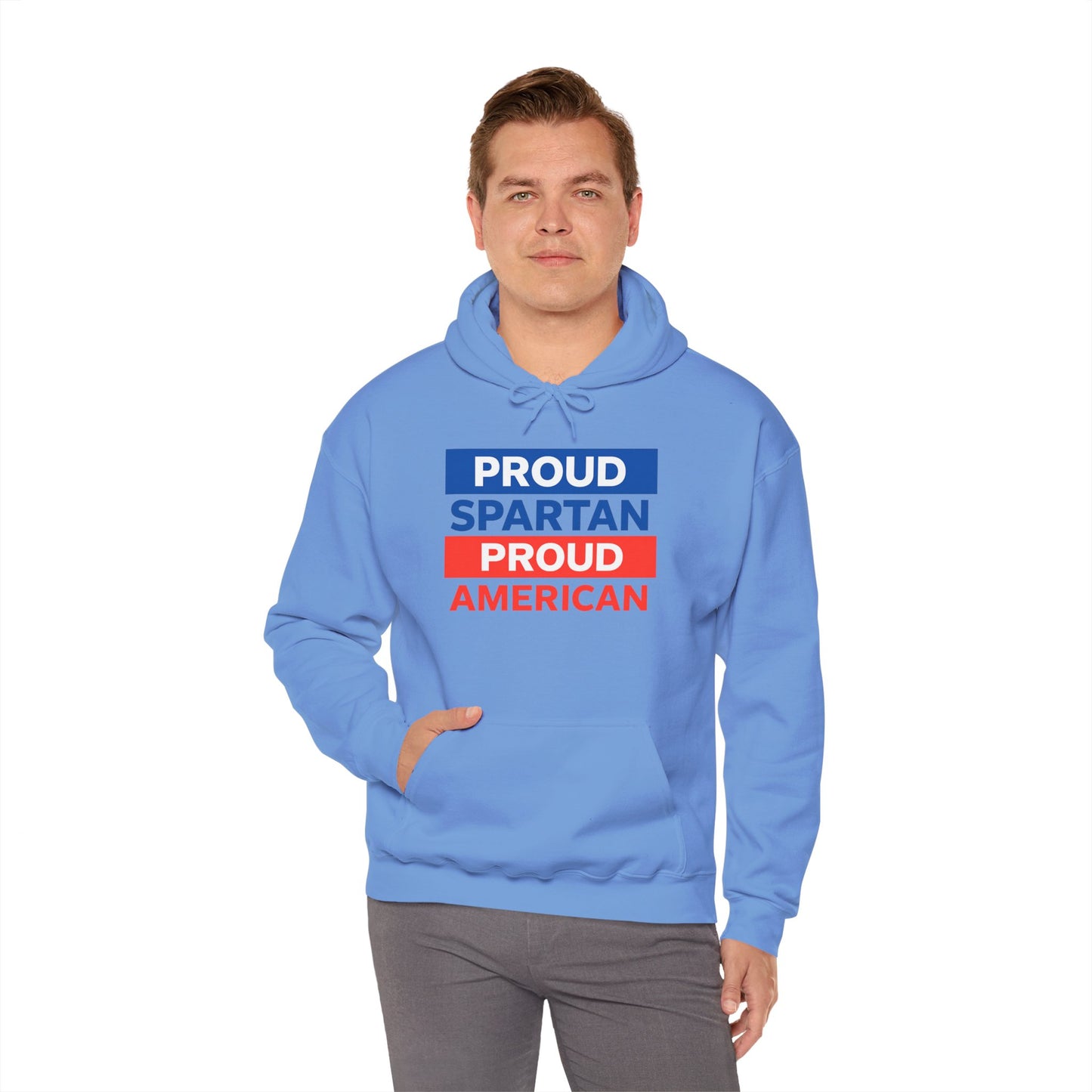 Proud Spartan Proud American Gildan Hoodie