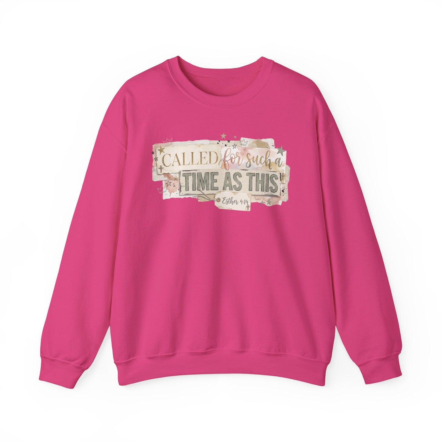 Called to Such a Time as This Crewneck Sweatshirt | Floral Scripture Design