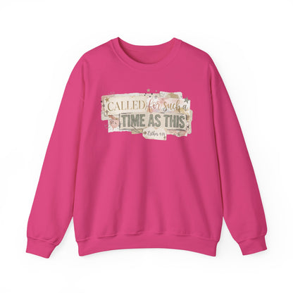 Called to Such a Time as This Crewneck Sweatshirt | Floral Scripture Design