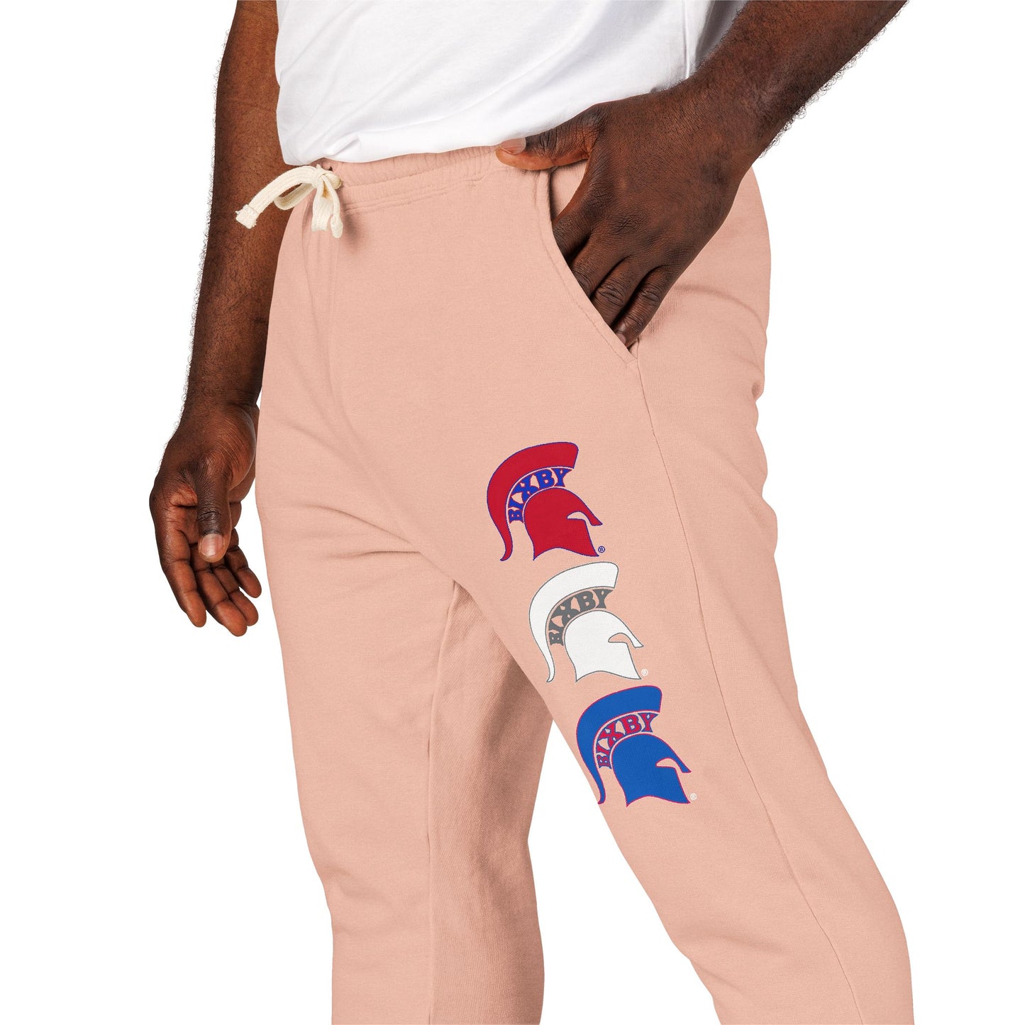 Bixby Spartan Logo Red White & Blue Comfort Colors Sweatpants