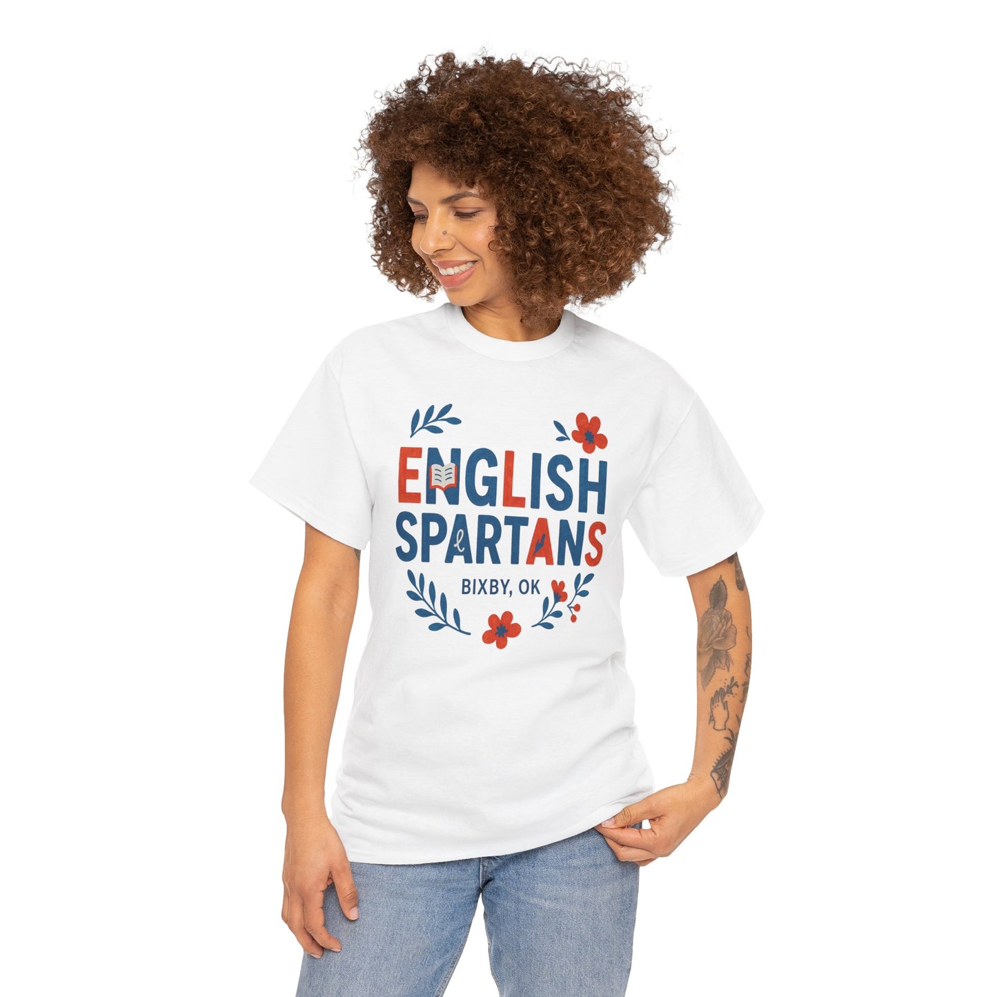 English Floral Spartan Gildan Tee