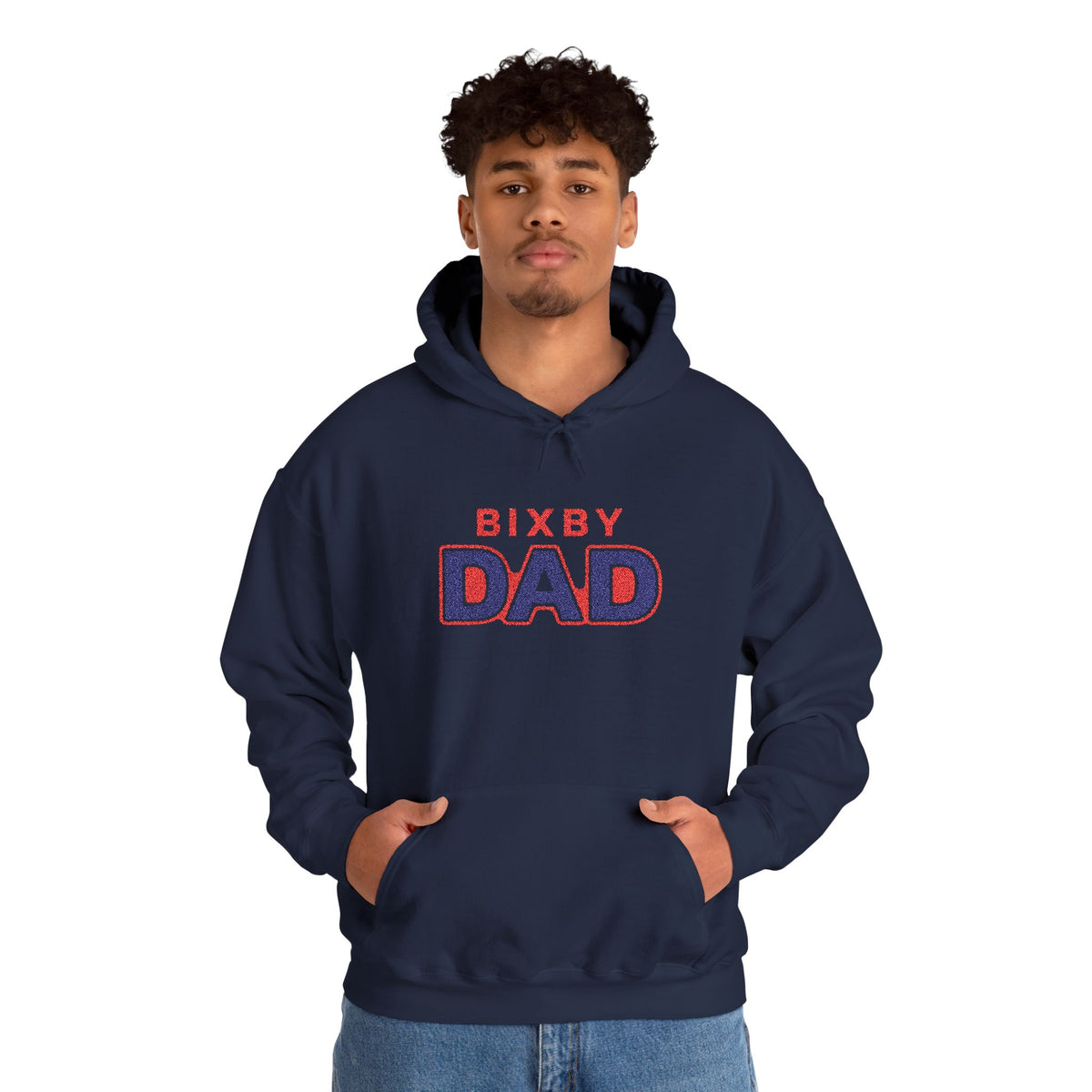 Bixby Dad Hoodie Embroidered Vintage Varsity Dad Sweatshirt, Father’s Day Gift