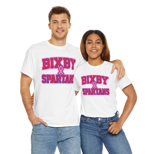 Bixby Spartans Breast Cancer Awareness Gildan Tee